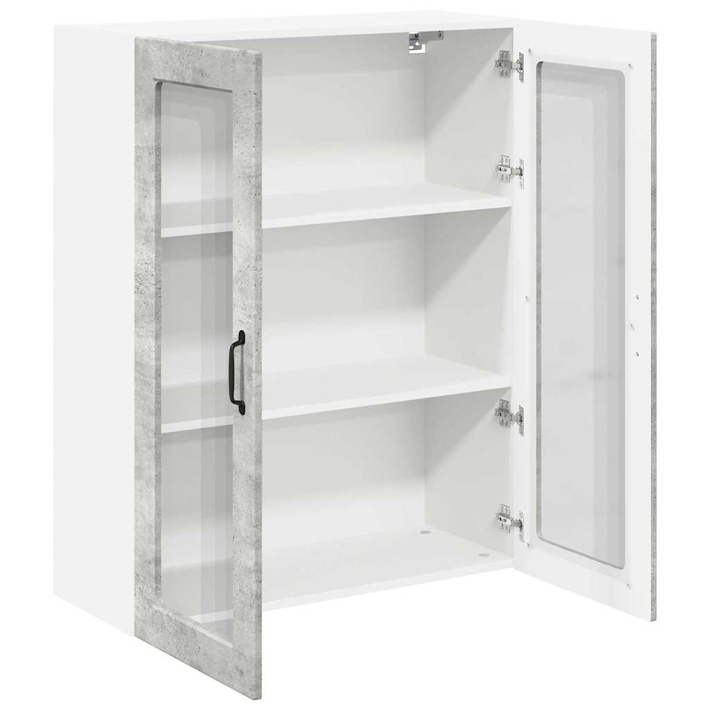 Dulap suspendat de bucătărie Gri din beton 80 x 31 x 100 cm GartenMobel Dekor