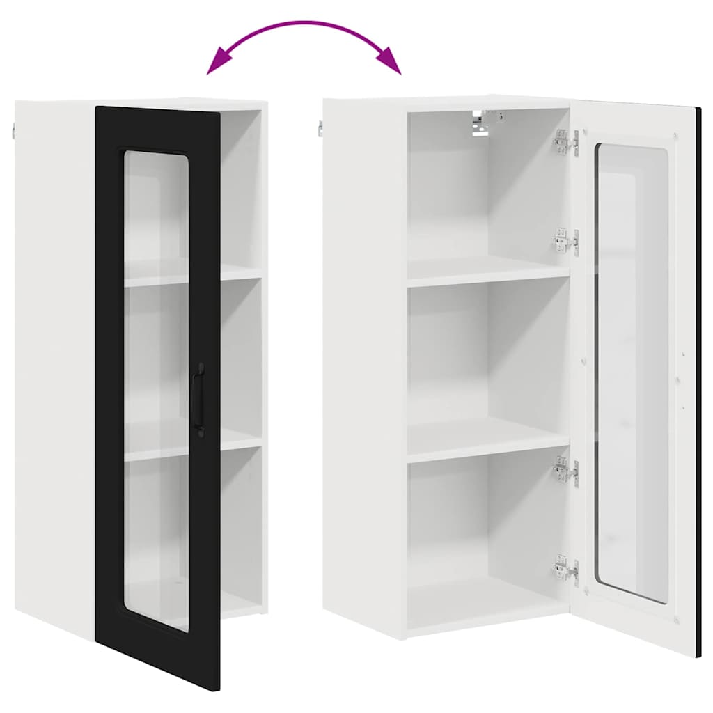 Dulap suspendat de bucătărie cu raft Negru 40 x 31 x 100 cm GartenMobel Dekor