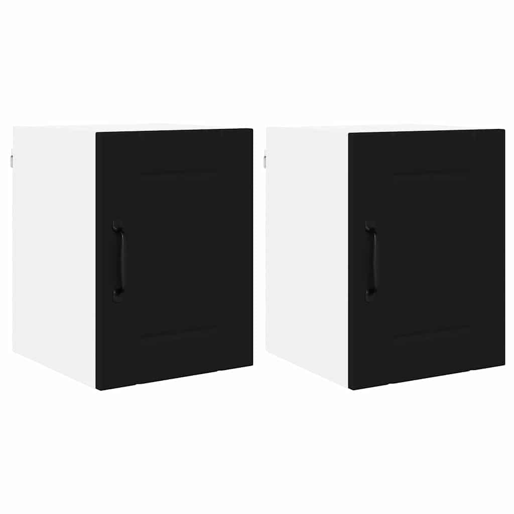 Dulap de bucătărie 2 pcs Negru 30 x 31 x 40 cm Lemn compozit GartenMobel Dekor
