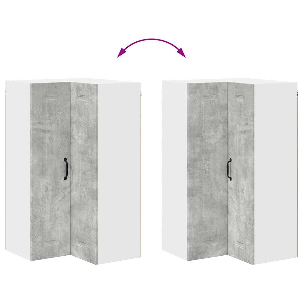 Dulap suspendat de bucătărie Gri din beton 57 x 57 x 100 cm GartenMobel Dekor