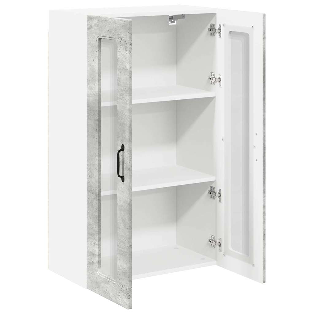 Dulap suspendat de bucătărie Gri din beton 60 x 31 x 100 cm GartenMobel Dekor