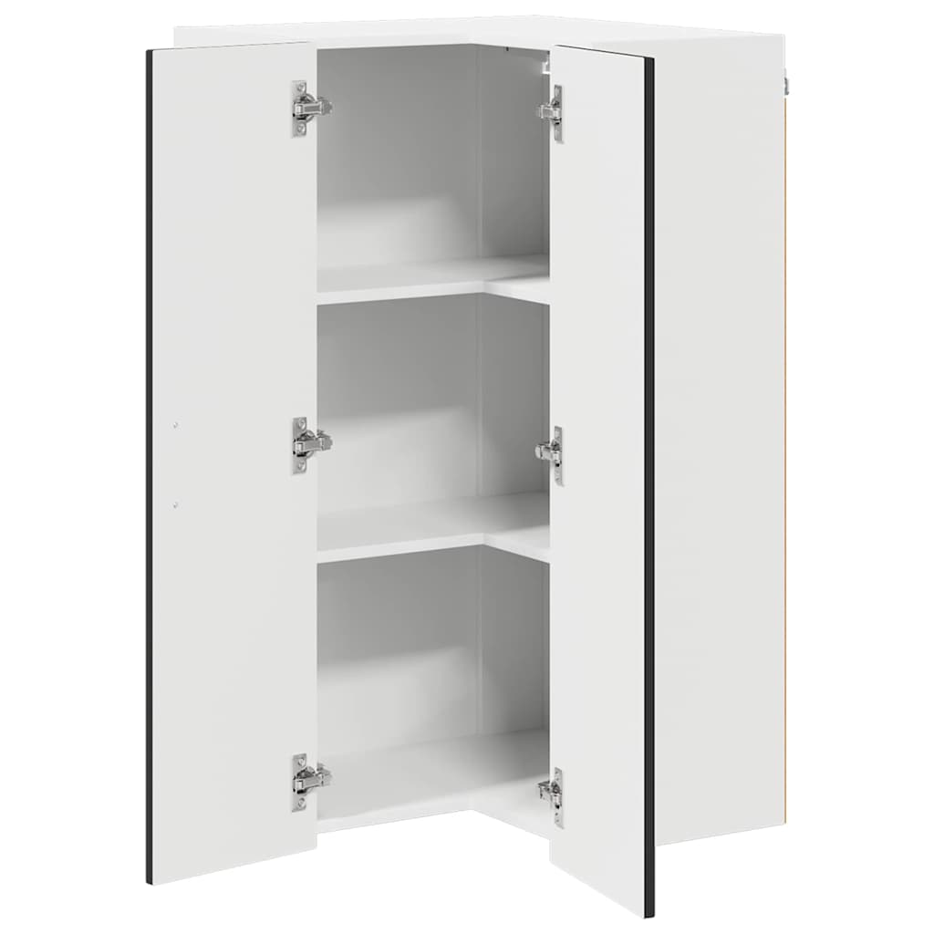 Dulap suspendat de bucătărie cu raft Negru 57 x 57 x 100 cm GartenMobel Dekor