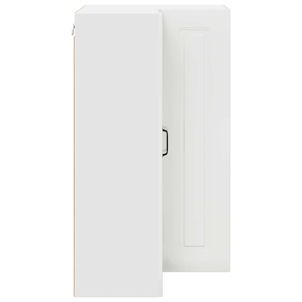 Dulap suspendat de bucătărie cu ușă Alb lucios 57 x 57 x 100 cm GartenMobel Dekor