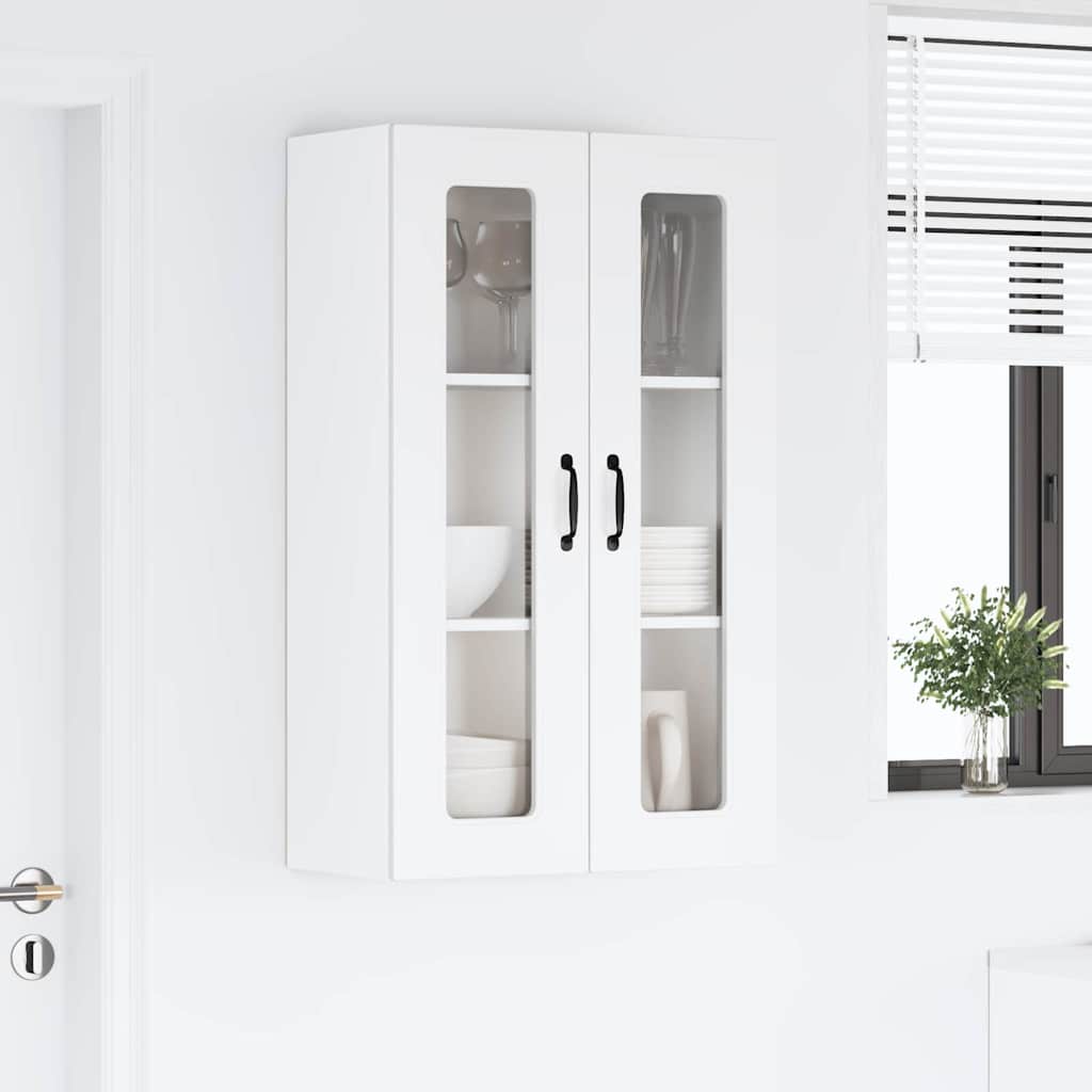 Dulap suspendat de bucătărie cu ușă Alb lucios 60 x 31 x 100 cm GartenMobel Dekor