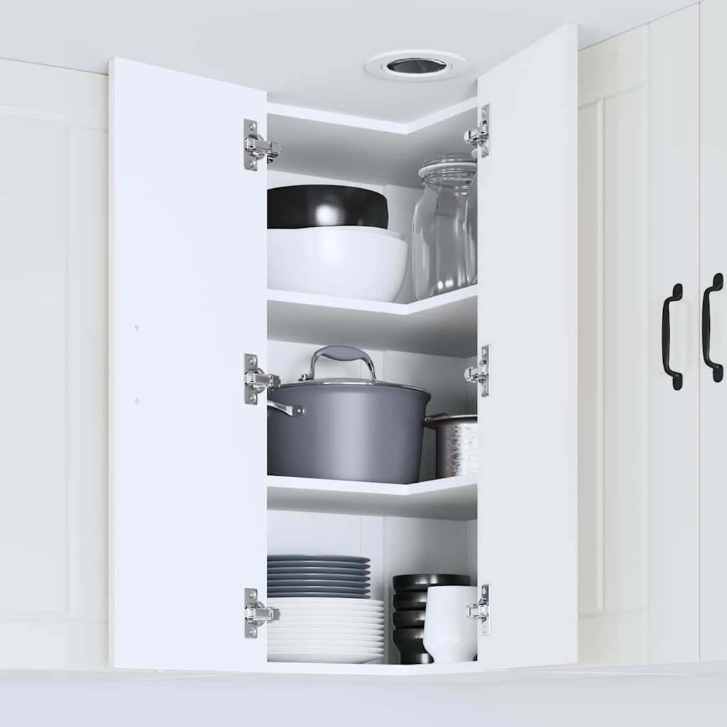 Dulap de bucătărie Alb lucios 57 x 57 x 80 cm Lemn compozit GartenMobel Dekor