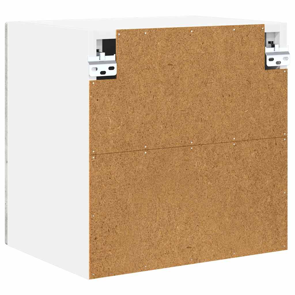 Dulap suspendat de bucătărie cu raft cu ușă 2 pcs Gri din beton GartenMobel Dekor