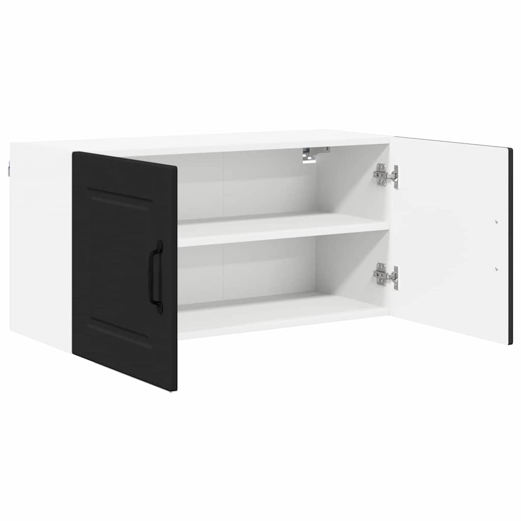 Dulap suspendat de bucătărie cu raft Negru 80 x 31 x 40 cm GartenMobel Dekor