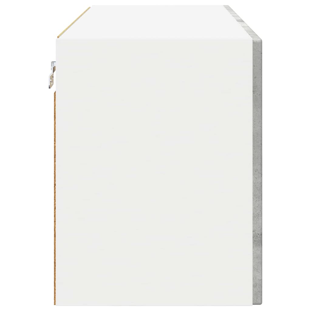 Dulap suspendat de bucătărie cu raft cu ușă 2 pcs Gri din beton GartenMobel Dekor