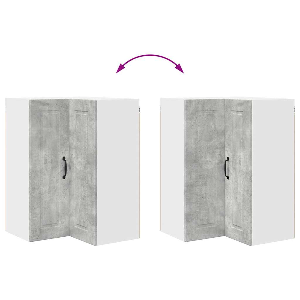 Dulap suspendat de bucătărie Gri din beton 57 x 57 x 80 cm GartenMobel Dekor