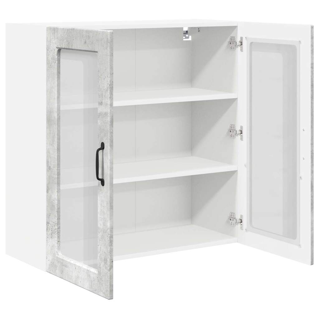 Dulap suspendat de bucătărie Gri din beton 80 x 31 x 80 cm GartenMobel Dekor