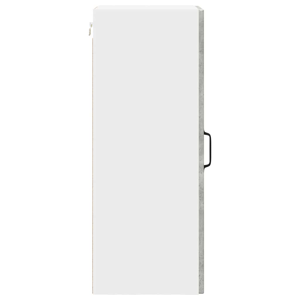 Dulap suspendat de bucătărie cu raft cu ușă 2 pcs Gri din beton GartenMobel Dekor