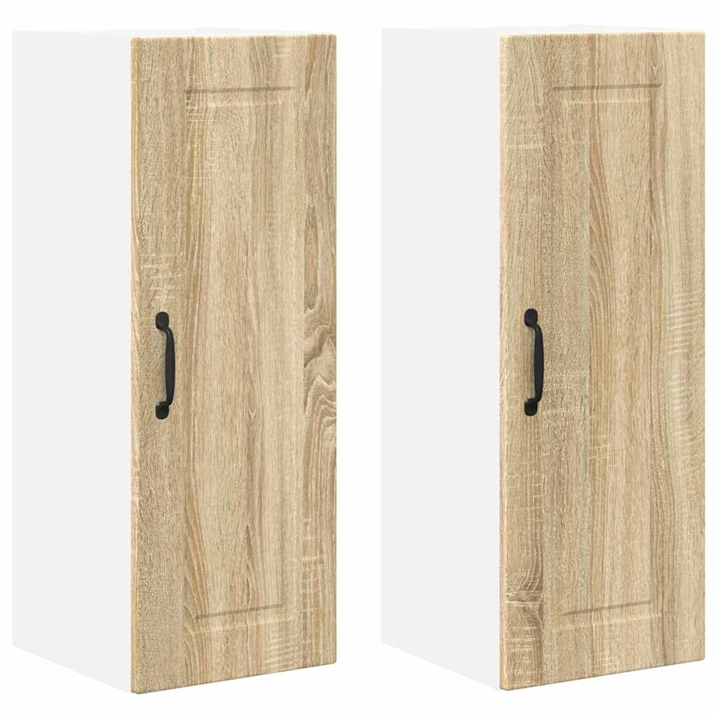 Dulap suspendat de bucătărie cu raft cu ușă 2 pcs Stejar Sonoma GartenMobel Dekor