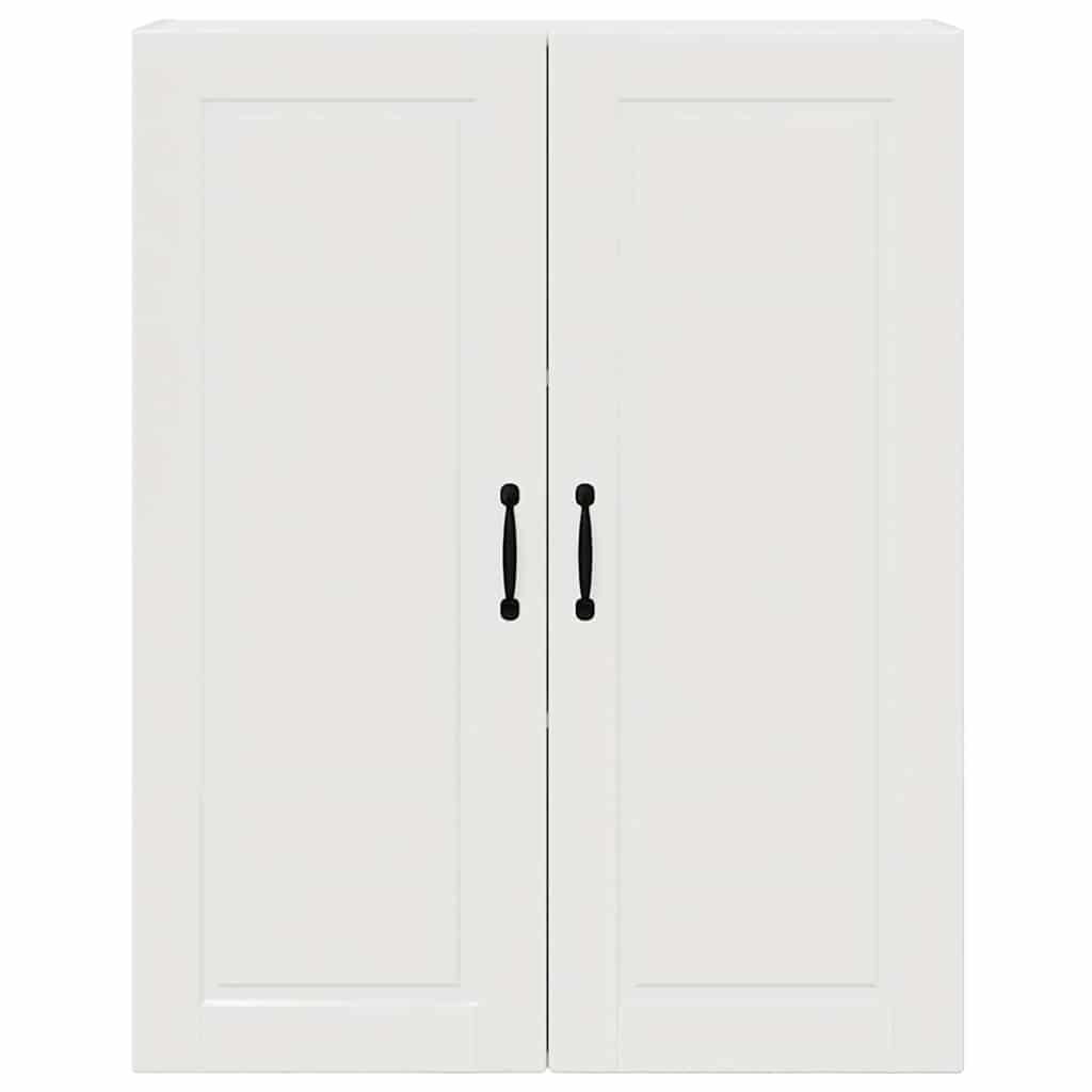 Dulap suspendat de bucătărie cu ușă Alb lucios 80 x 31 x 100 cm GartenMobel Dekor