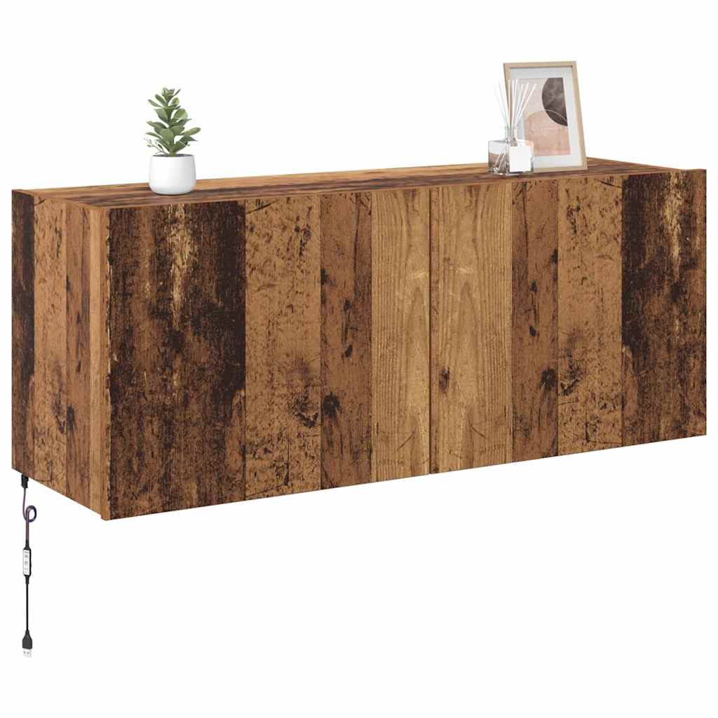 Dulap TV de perete Lemn Vechi 100 x 35 x 41 cm Lemn compozit GartenMobel Dekor