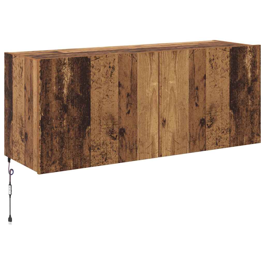 Dulap TV de perete Lemn Vechi 100 x 35 x 41 cm Lemn compozit GartenMobel Dekor