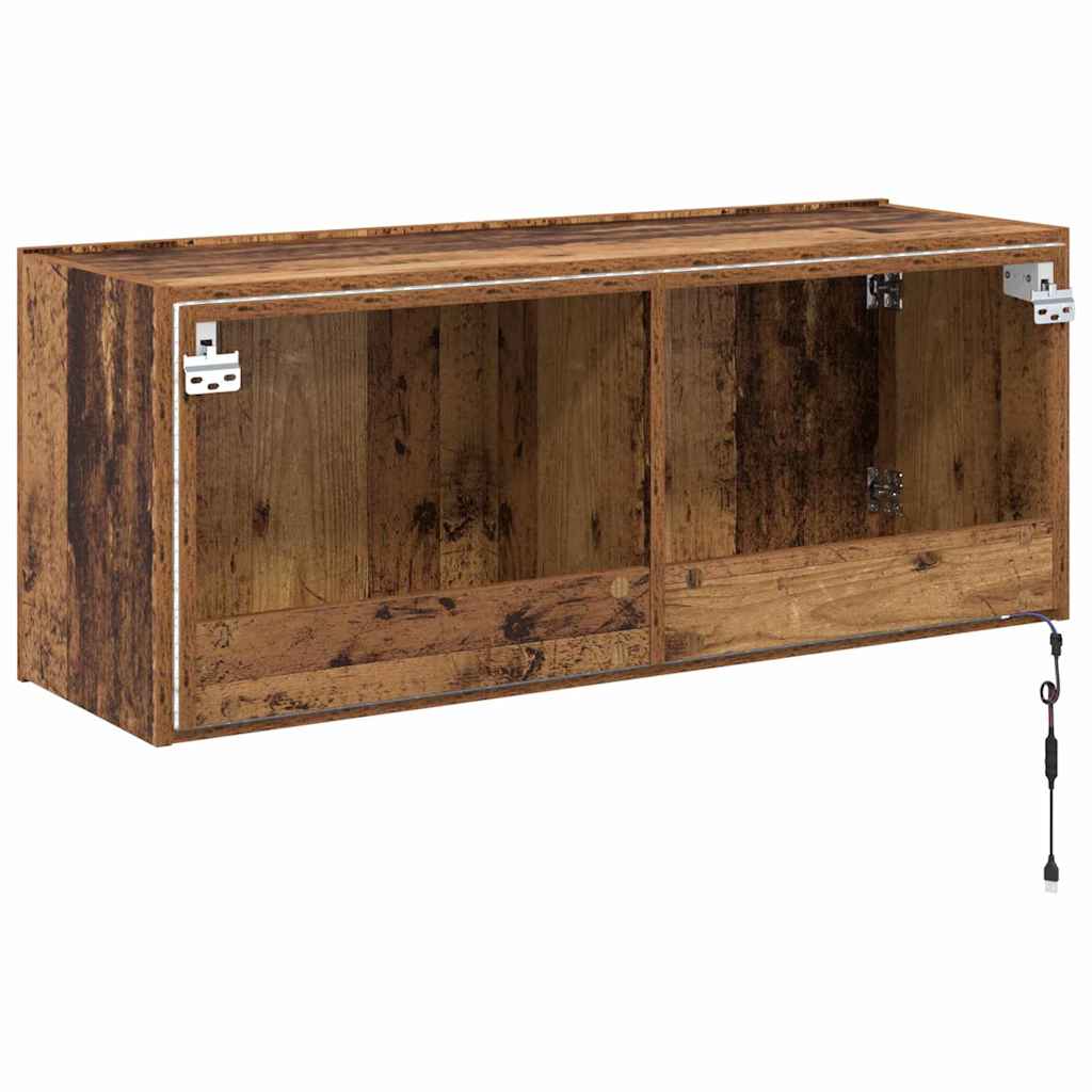 Dulap TV de perete Lemn Vechi 100 x 35 x 41 cm Lemn compozit GartenMobel Dekor