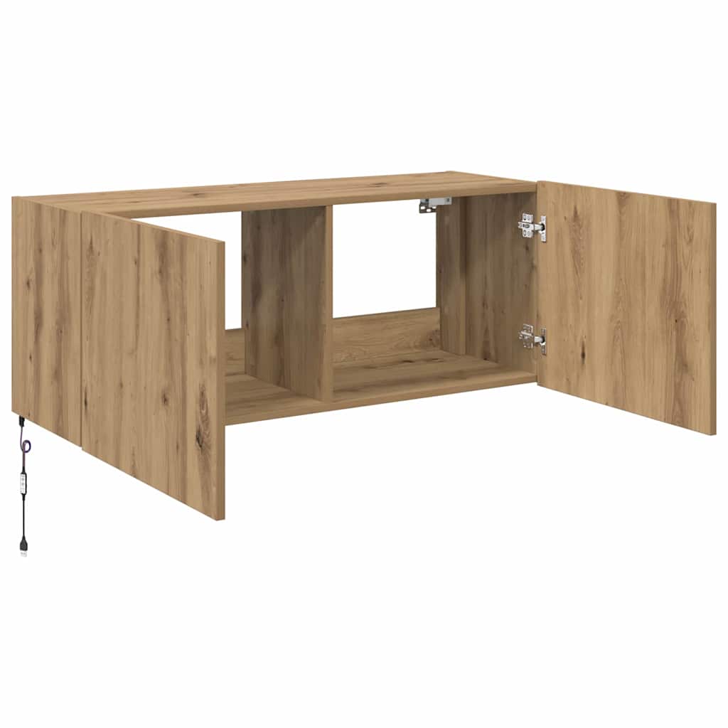 Dulap TV de perete Pe perete Stejar Artizanal 100 x 35 x 41 cm GartenMobel Dekor