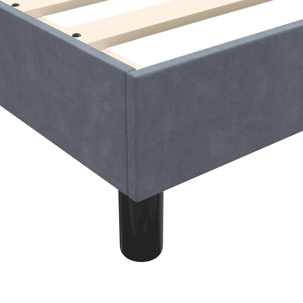Pat box spring cu saltea, gri închis, 180x210 cm, catifea GartenMobel Dekor