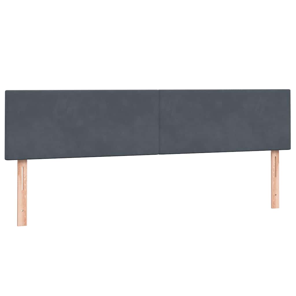 Pat box spring cu saltea, gri închis, 180x210 cm, catifea GartenMobel Dekor