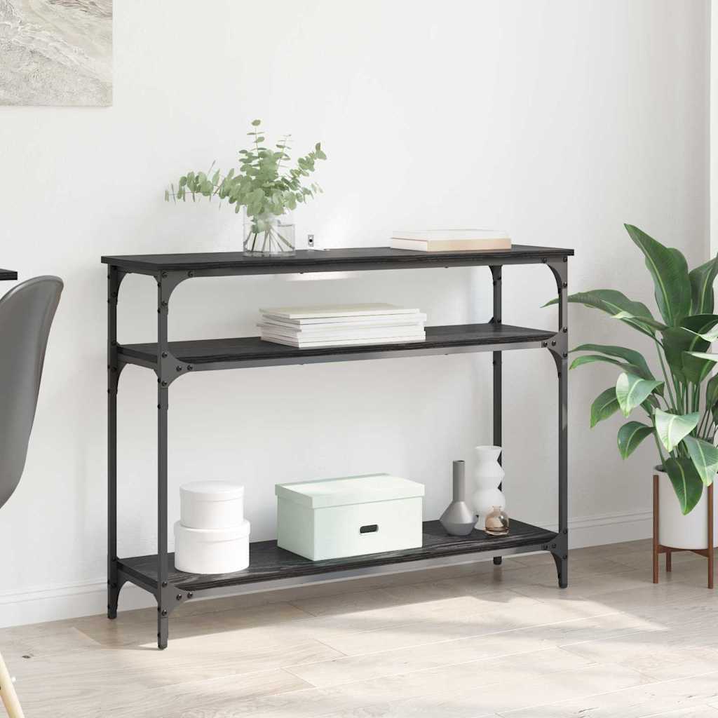 Masă de consolă Stejar Negru 100 x 29 x 75 cm Lemn compozit GartenMobel Dekor