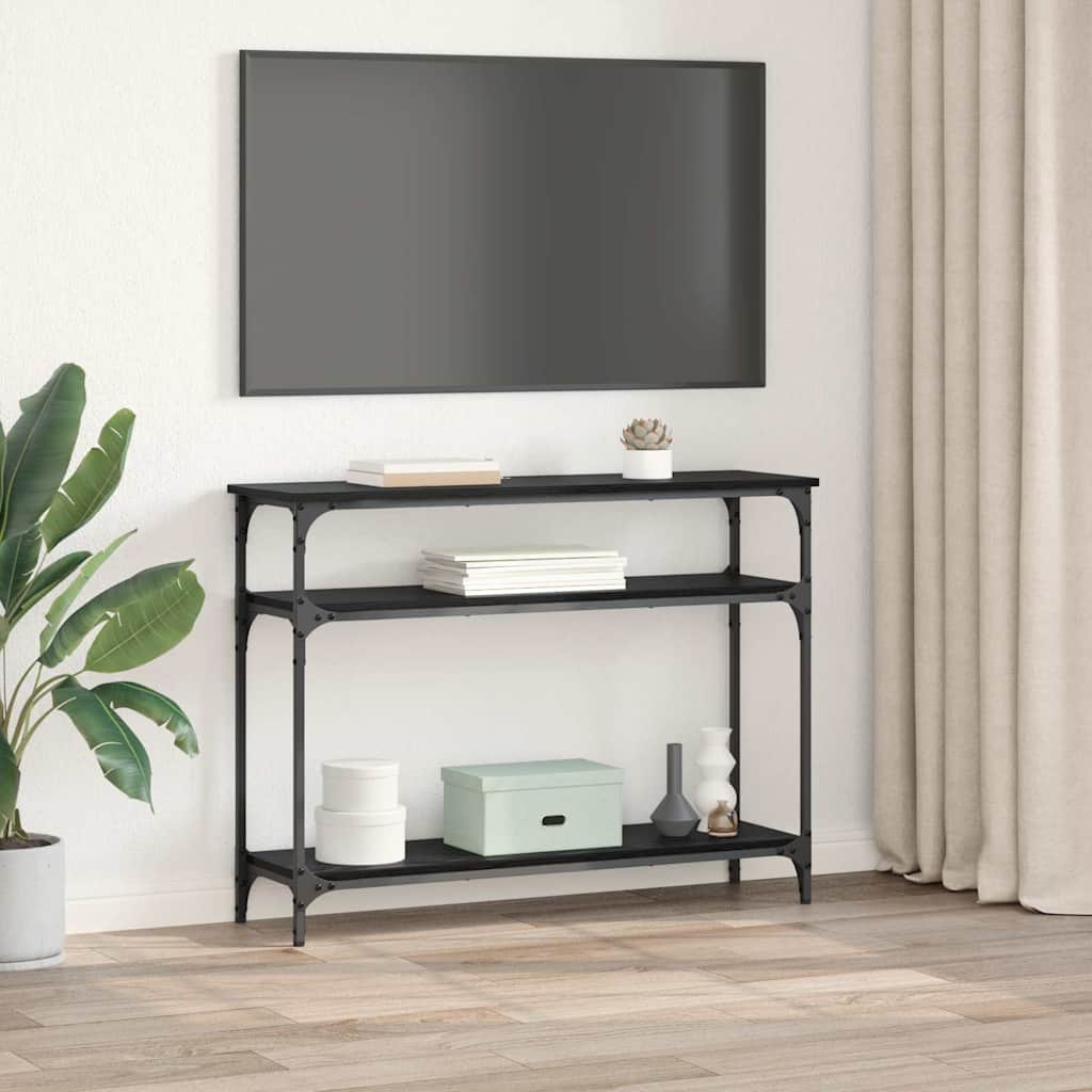 Masă de consolă Stejar Negru 100 x 29 x 75 cm Lemn compozit GartenMobel Dekor