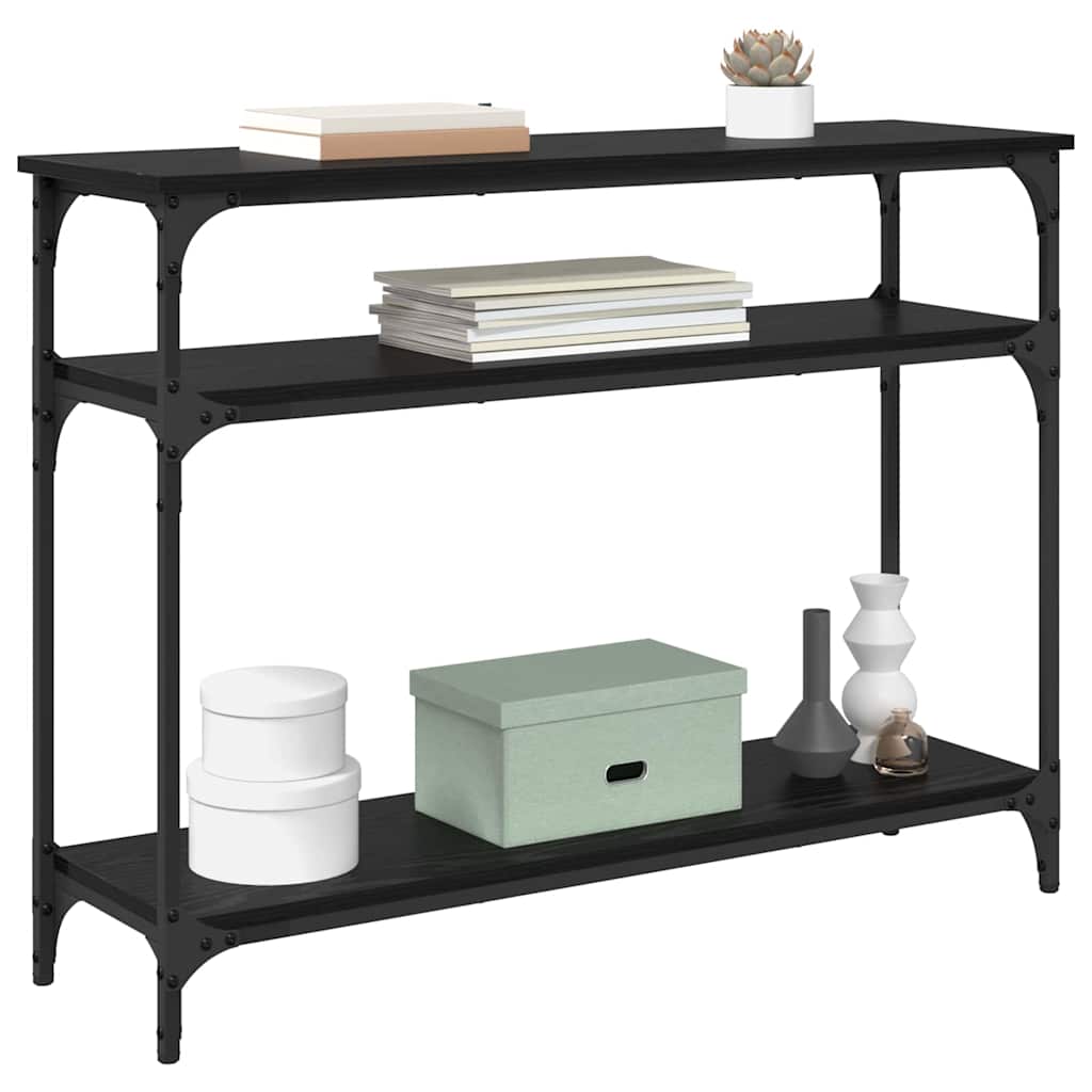 Masă de consolă Stejar Negru 100 x 29 x 75 cm Lemn compozit GartenMobel Dekor