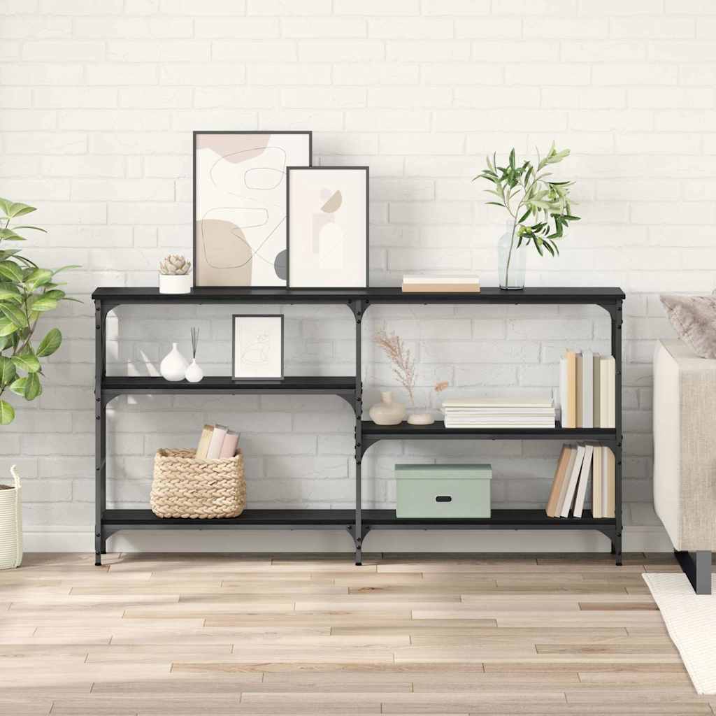Masă de consolă Stejar negru 150 x 29 x 76.5 cm Lemn compozit GartenMobel Dekor