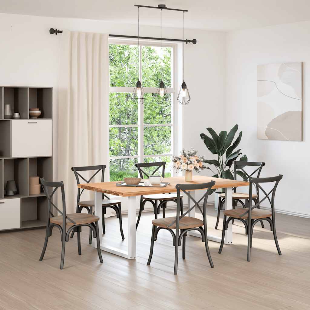 Picioare de masă în formă de U, 2 buc., alb, 90x(72-73) cm, oțel GartenMobel Dekor