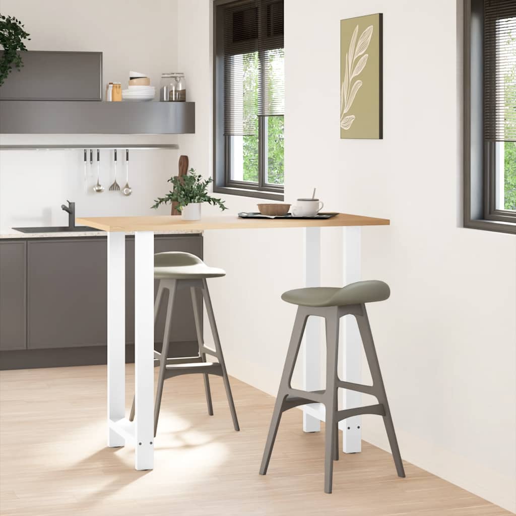 Picioare de masă de bar, albe, 2 buc., 60x(110-111) cm, oțel GartenMobel Dekor