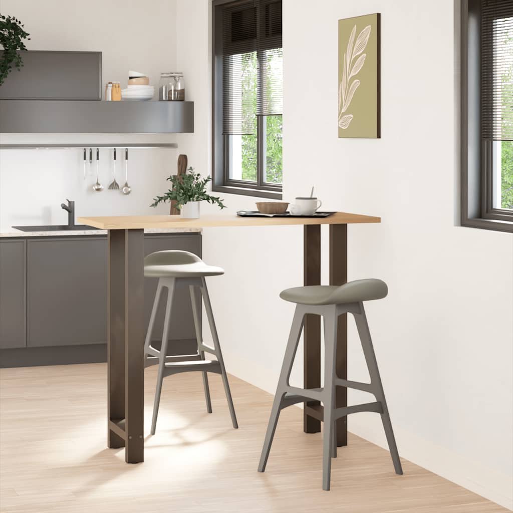 Picioare de masă de bar, oțel natural, 2 buc., 50x(110-111) cm, oțel GartenMobel Dekor