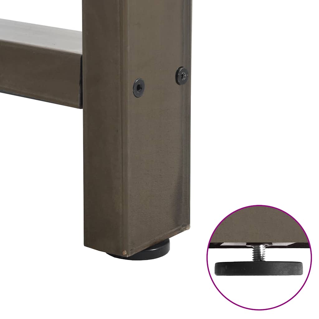 Picioare de masă de bar, oțel natural, 2 buc., 50x(110-111) cm, oțel GartenMobel Dekor