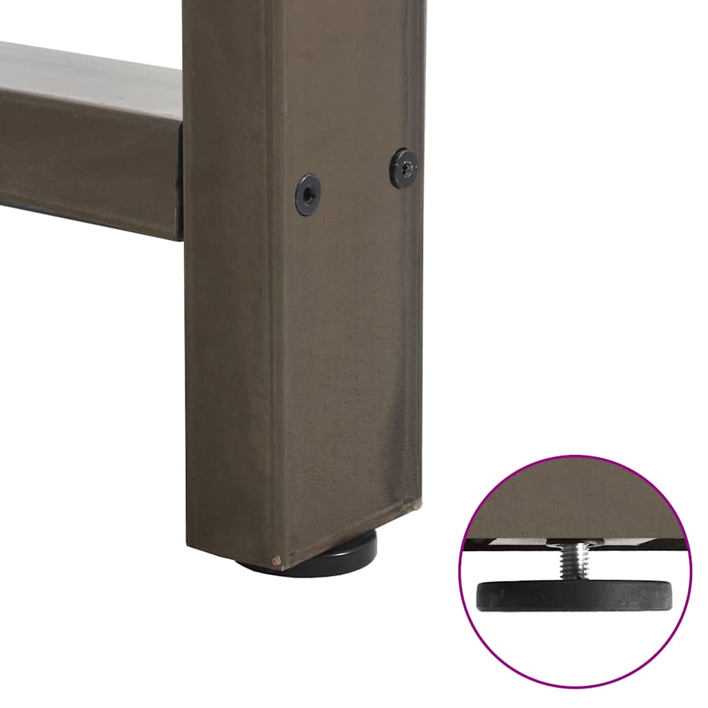 Picioare masă consolă oțel natural 2 buc 28x (72-73) cm oțel GartenMobel Dekor