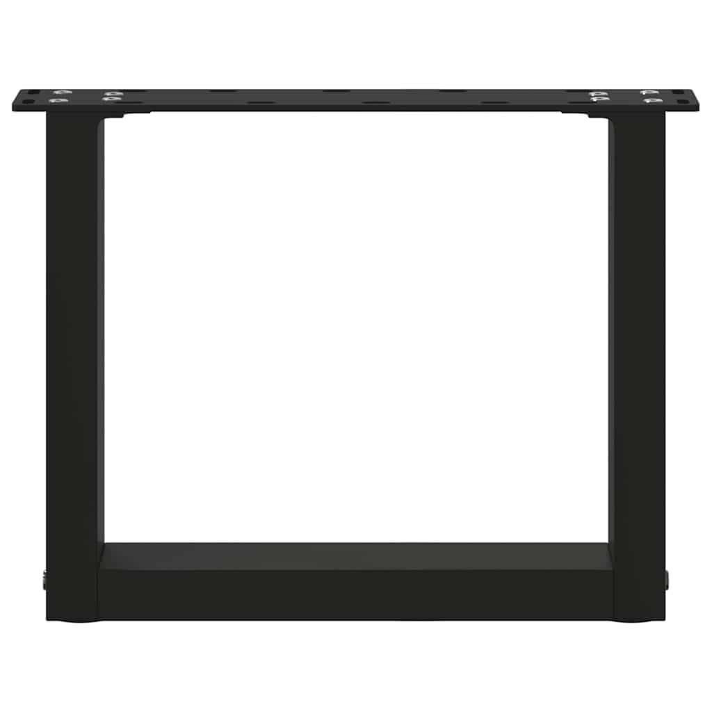 Picioare pentru măsuță de cafea în formă de U, 2 buc., negru, 40x(30-31) cm, oțel GartenMobel Dekor
