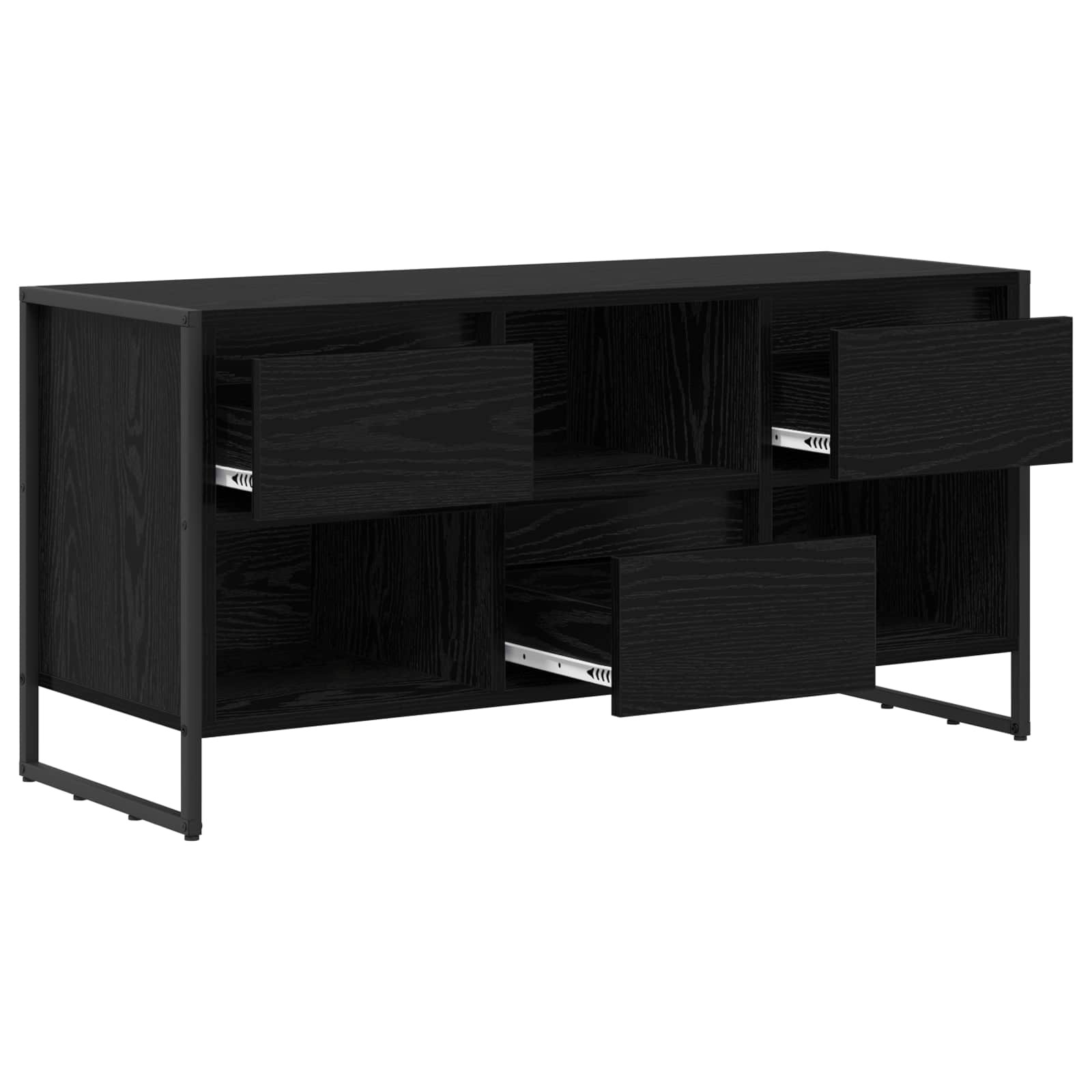 Cabinet TV Stejar Negru 100 x 36 x 49,5 cm Lemn compozit GartenMobel Dekor