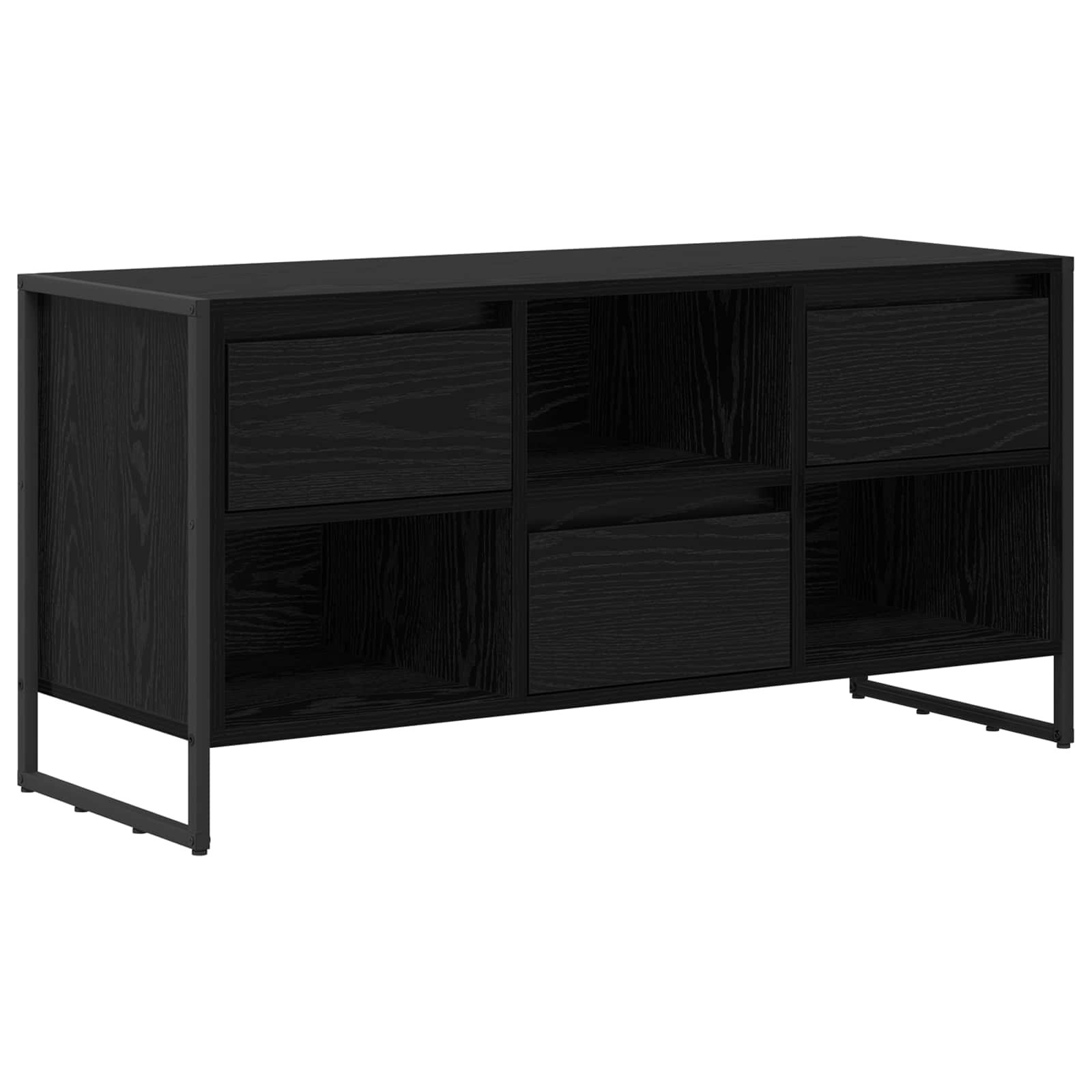 Cabinet TV Stejar Negru 100 x 36 x 49,5 cm Lemn compozit GartenMobel Dekor
