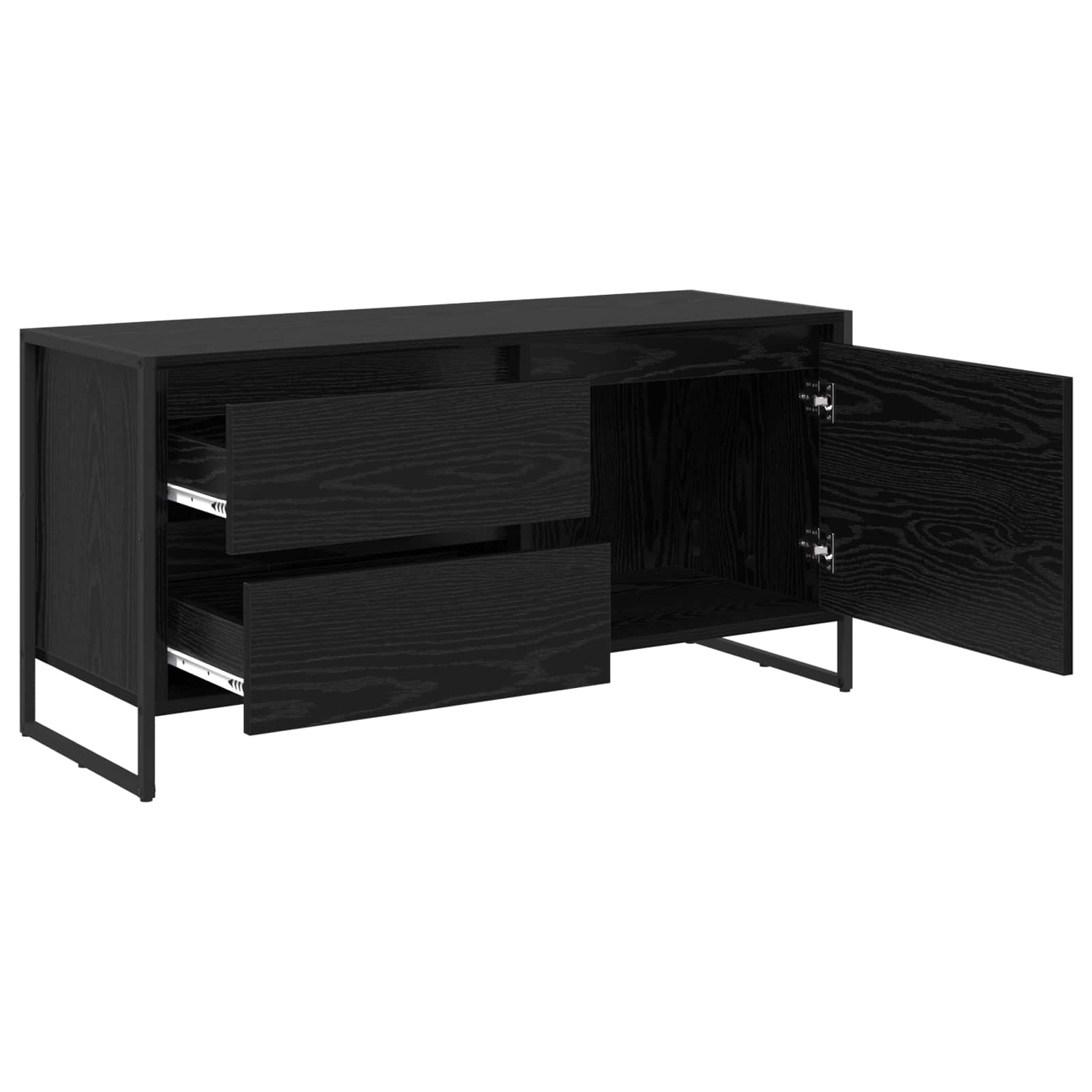 Cabinet TV Stejar Negru 100 x 36 x 49.5 cm Lemn compozit GartenMobel Dekor