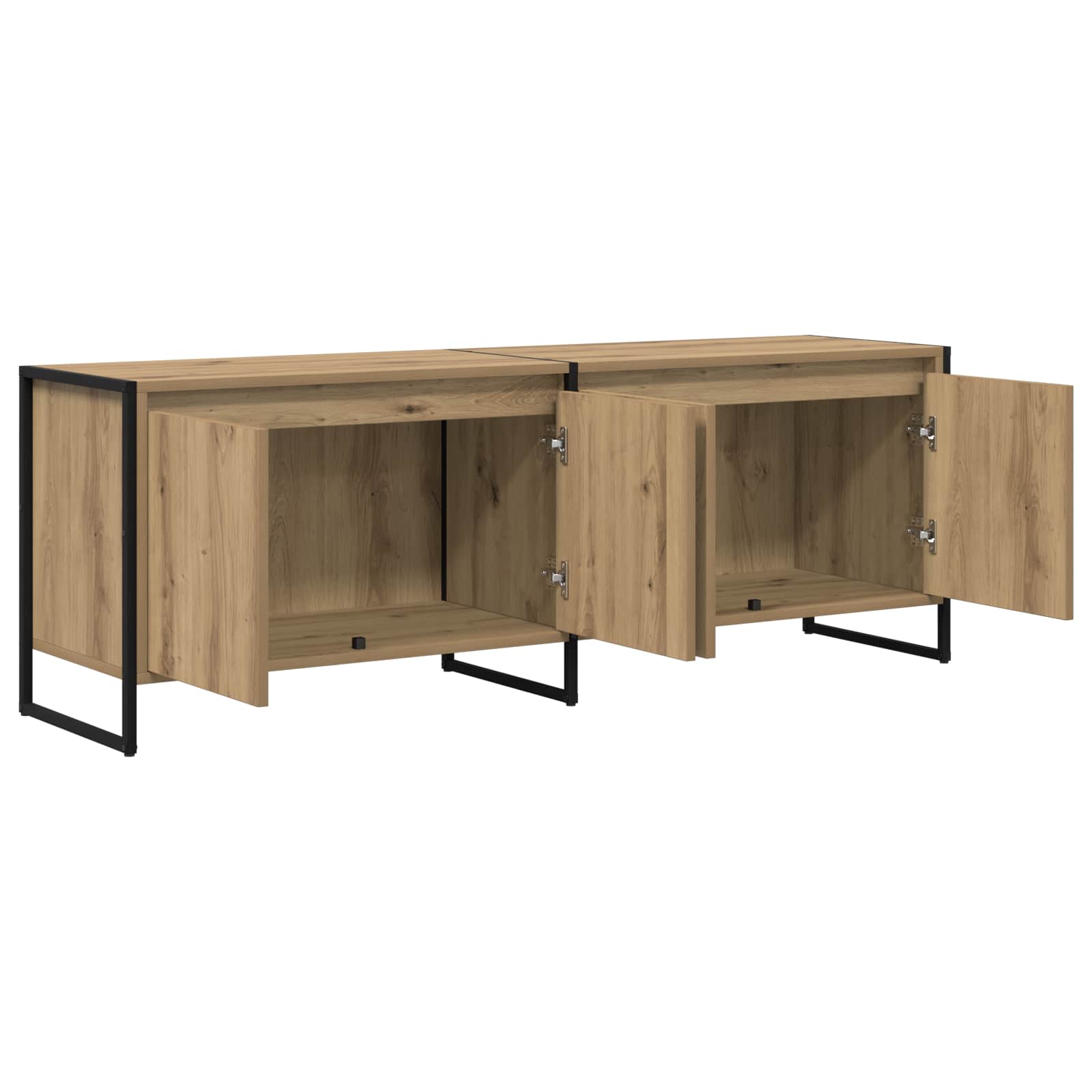 Cabinet TV Stejar artizanal 140 x 36 x 49.5 cm Lemn compozit GartenMobel Dekor