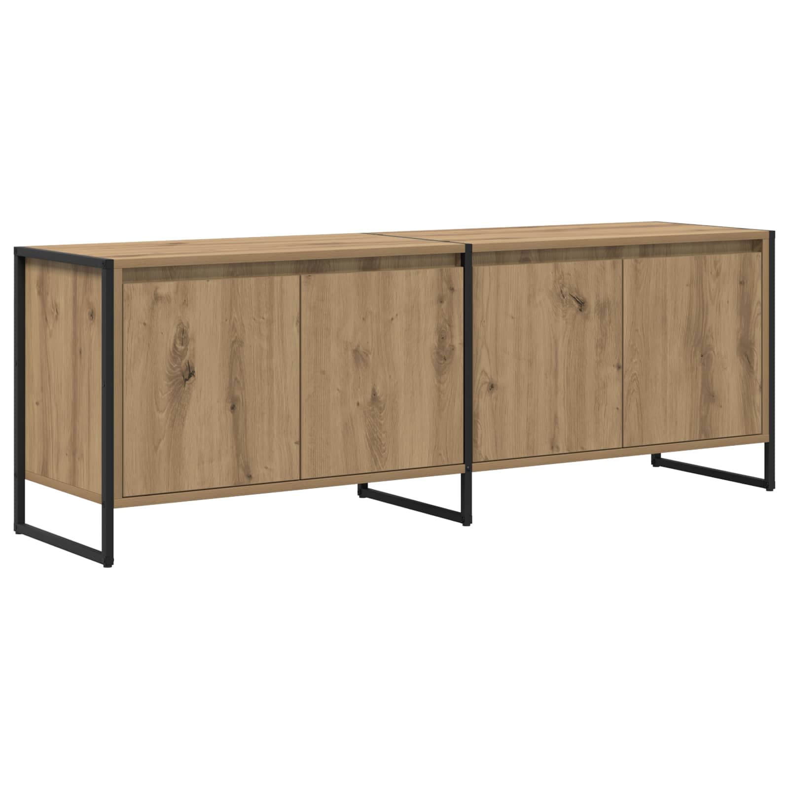 Cabinet TV Stejar artizanal 140 x 36 x 49.5 cm Lemn compozit GartenMobel Dekor