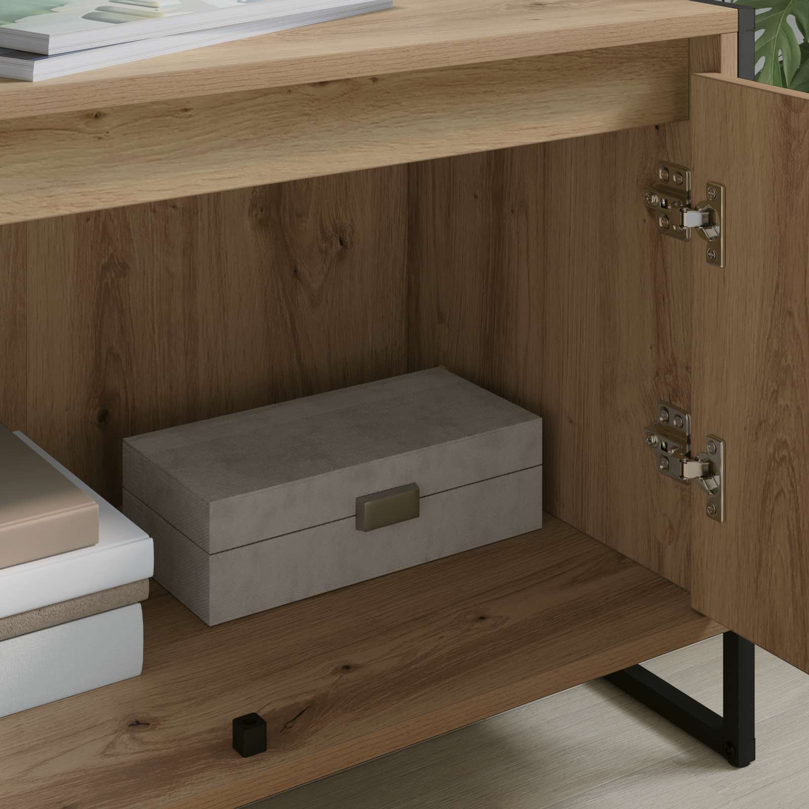 Cabinet TV Stejar artizanal 140 x 36 x 49.5 cm Lemn compozit GartenMobel Dekor