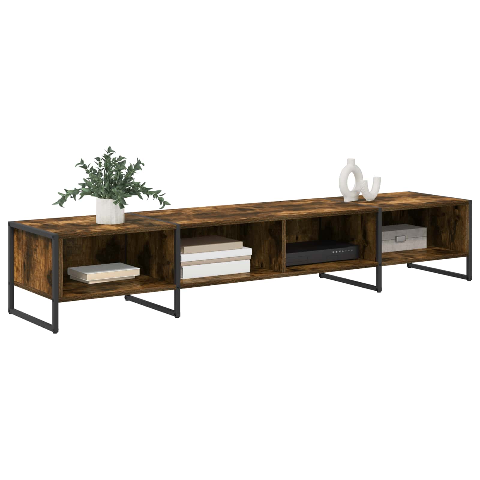 Cabinet TV Stejar fumuriu 170.5 x 36 x 30.5 cm Lemn compozit GartenMobel Dekor