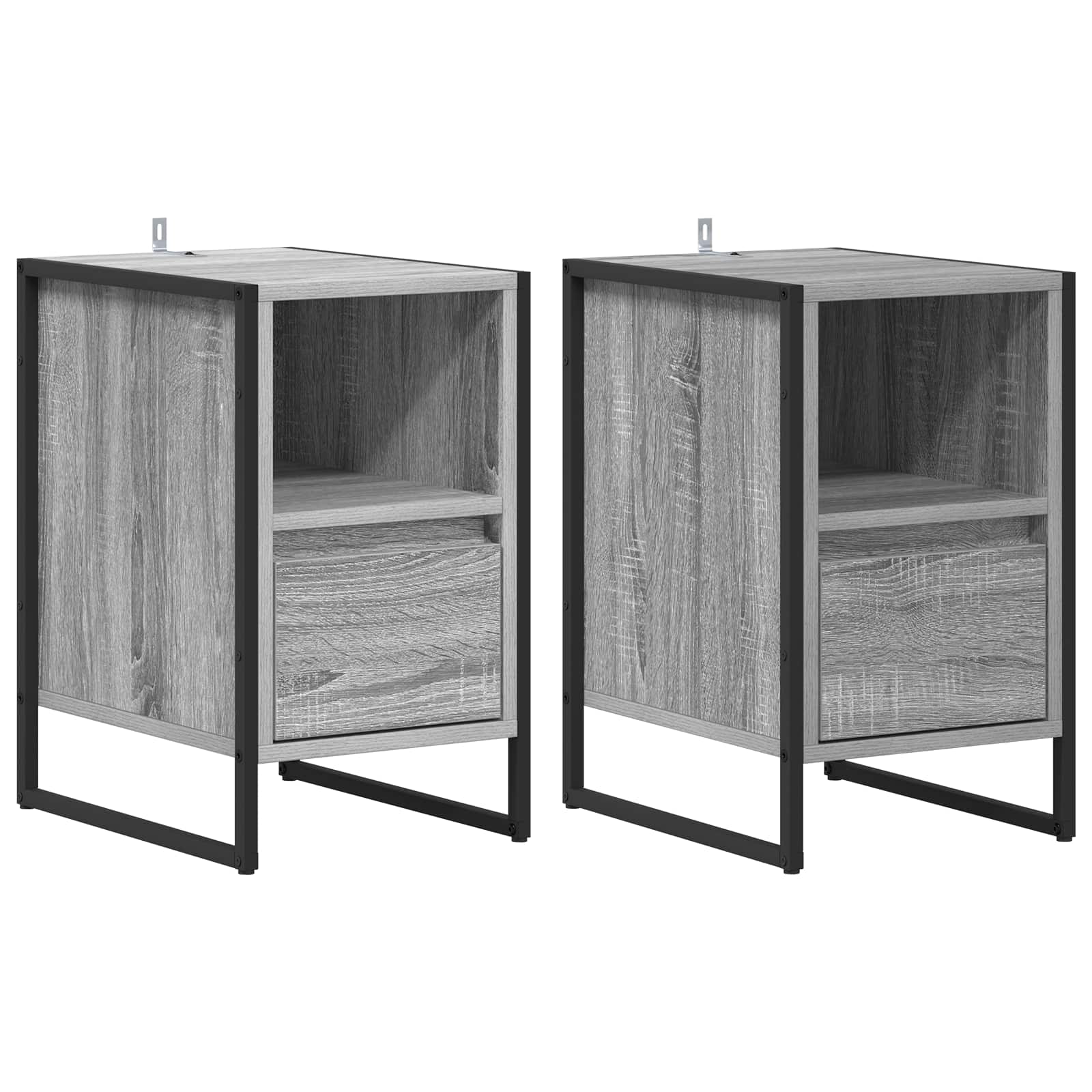 Noptieră 2 pcs Gri Sonoma 39,5 x 30 x 50 cm Lemn compozit GartenMobel Dekor