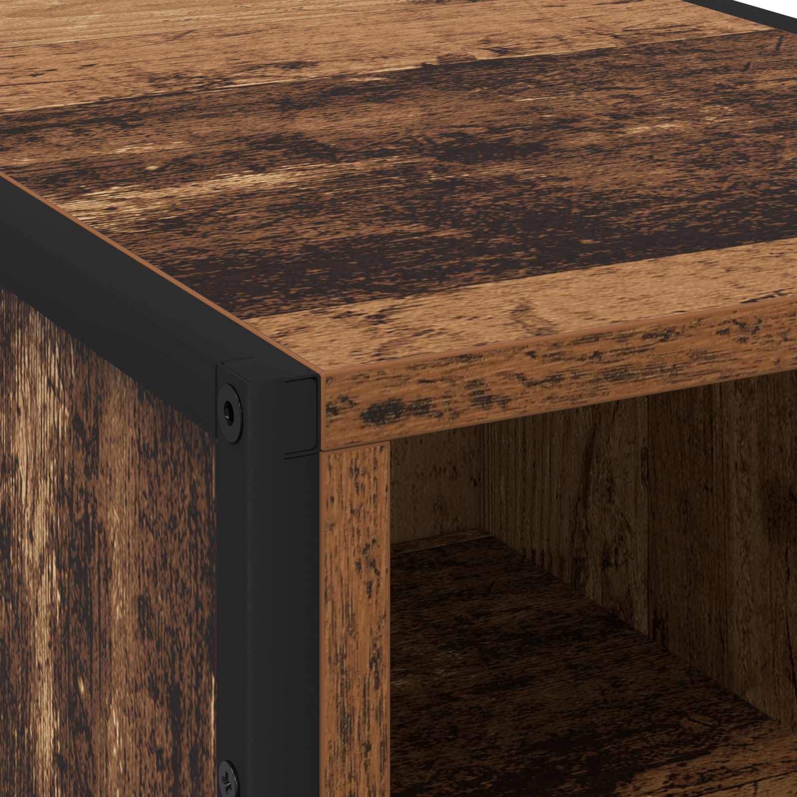 Noptieră 2 pcs Lemn Vechi 39.5 x 30 x 50 cm Lemn compozit GartenMobel Dekor