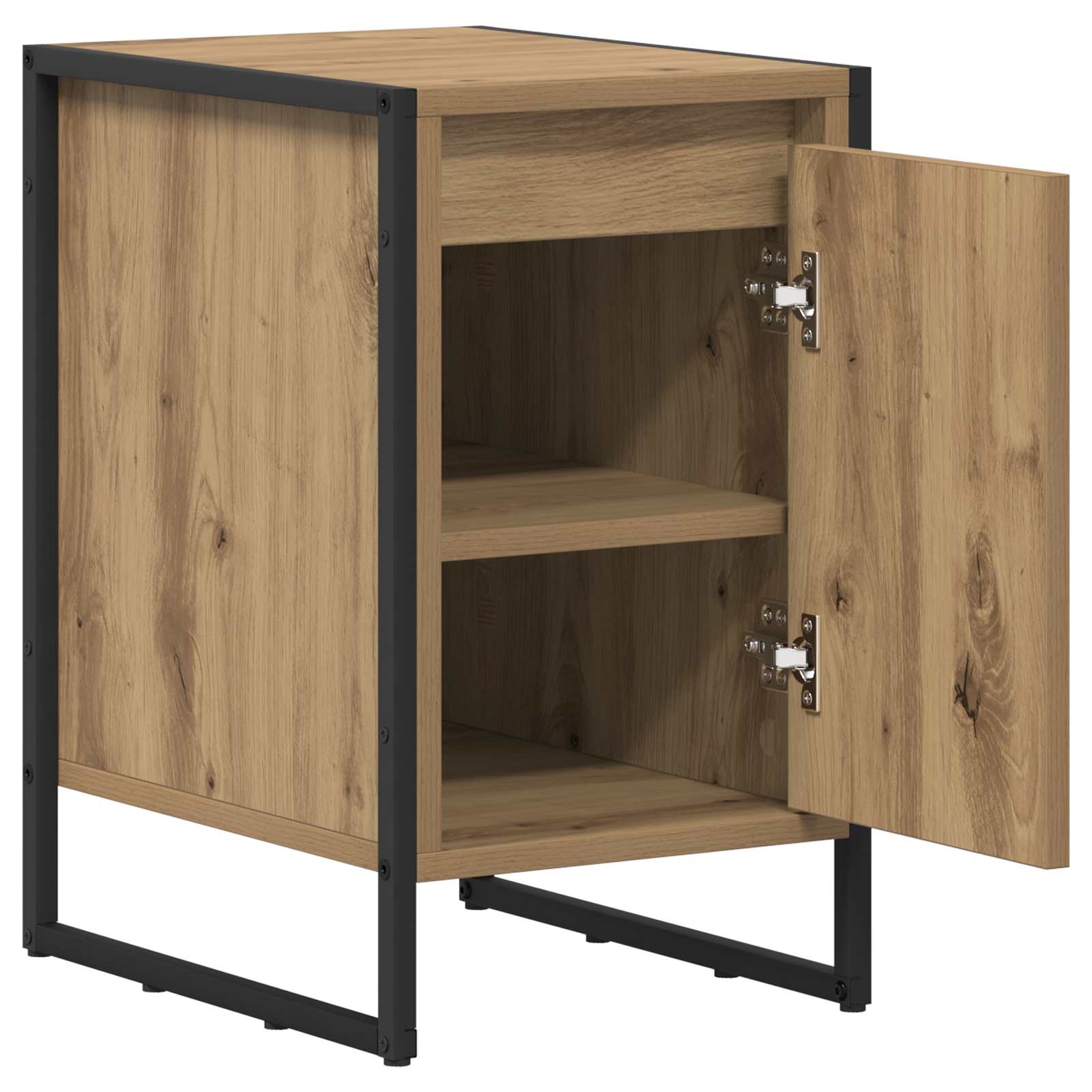 Noptieră 2 pcs Stejar artizanal 39,5 x 30 x 50 cm Lemn compozit GartenMobel Dekor