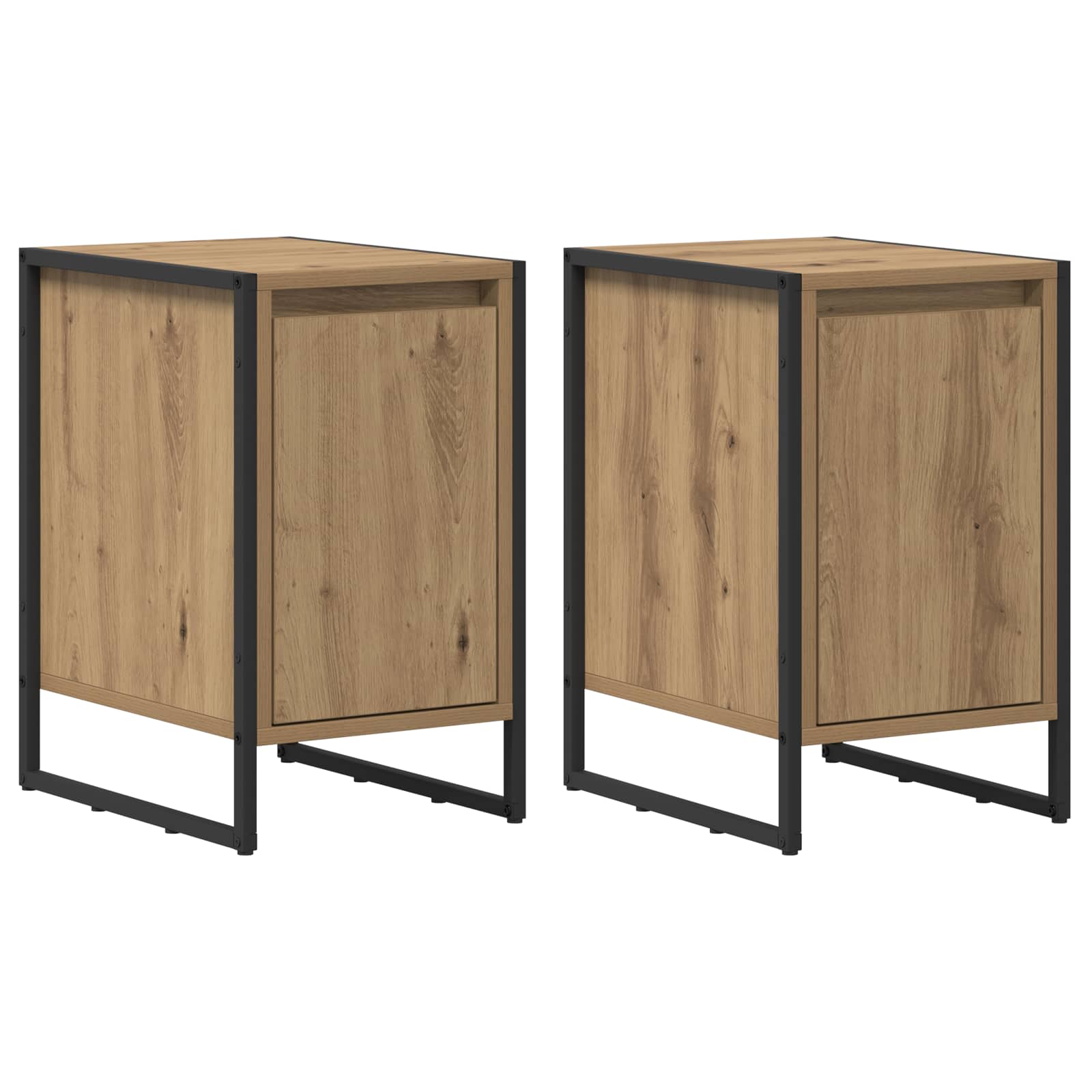 Noptieră 2 pcs Stejar artizanal 39,5 x 30 x 50 cm Lemn compozit GartenMobel Dekor