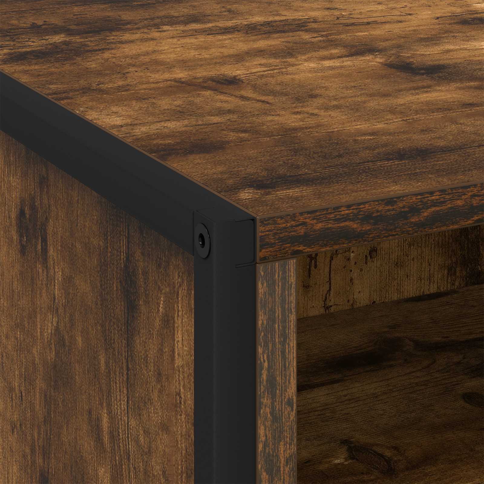 Noptieră 2 pcs Stejar fumuriu 50 x 39,5 x 50 cm Lemn compozit GartenMobel Dekor