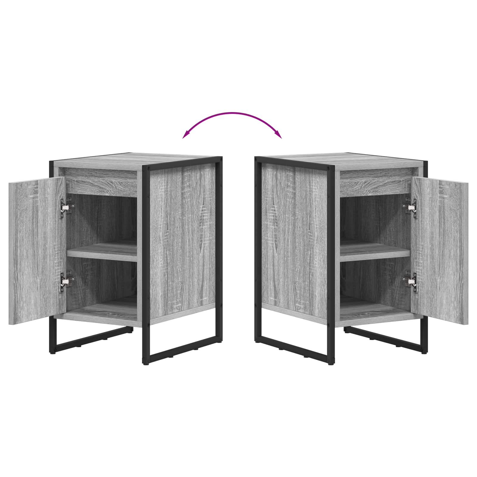 Noptieră Gri Sonoma 39,5 x 30 x 50 cm Lemn compozit GartenMobel Dekor