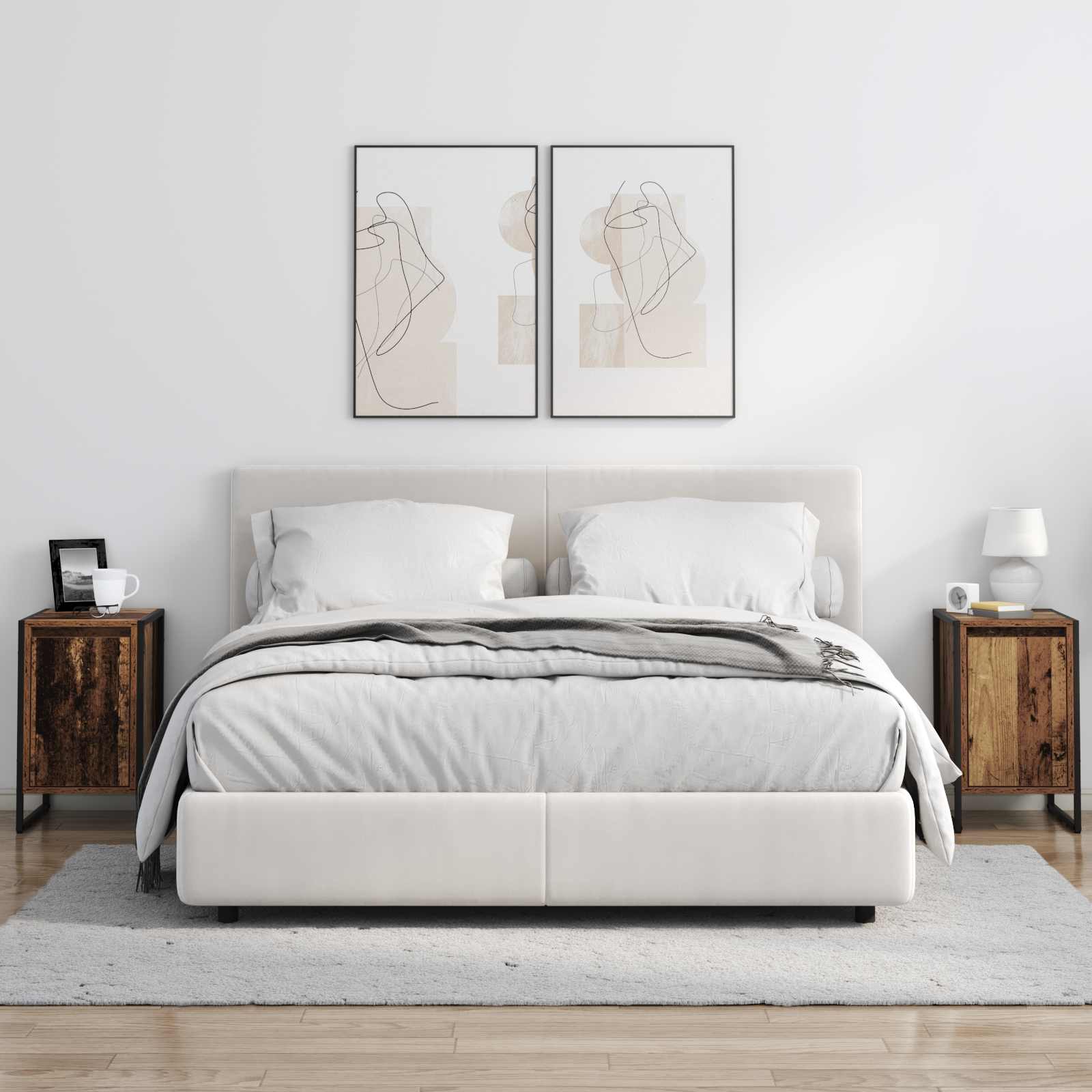 Noptieră Lemn Vechi 39,5 x 30 x 50 cm Lemn compozit GartenMobel Dekor