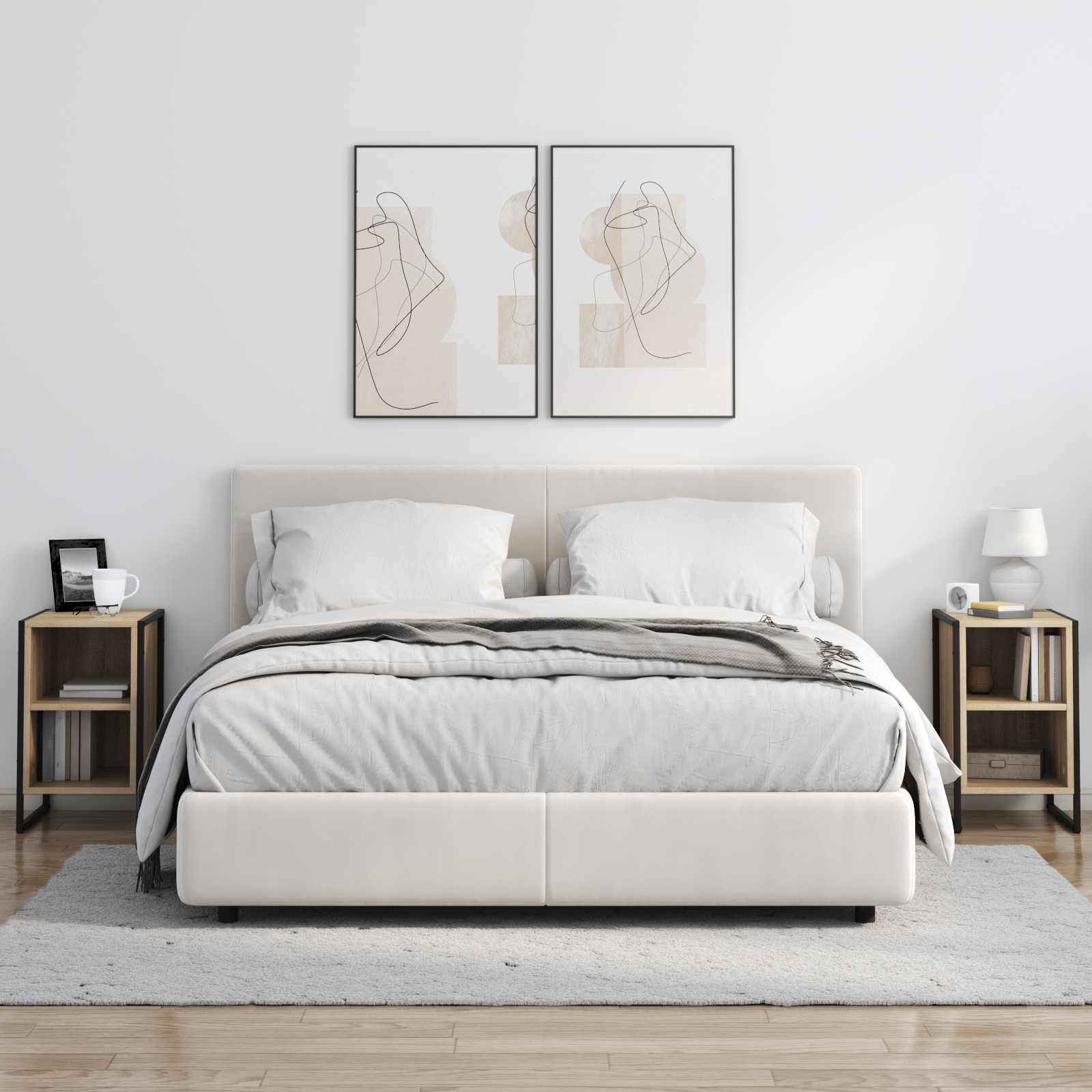 Noptieră Sonoma 39.5 x 30 x 50 cm Lemn compozit GartenMobel Dekor