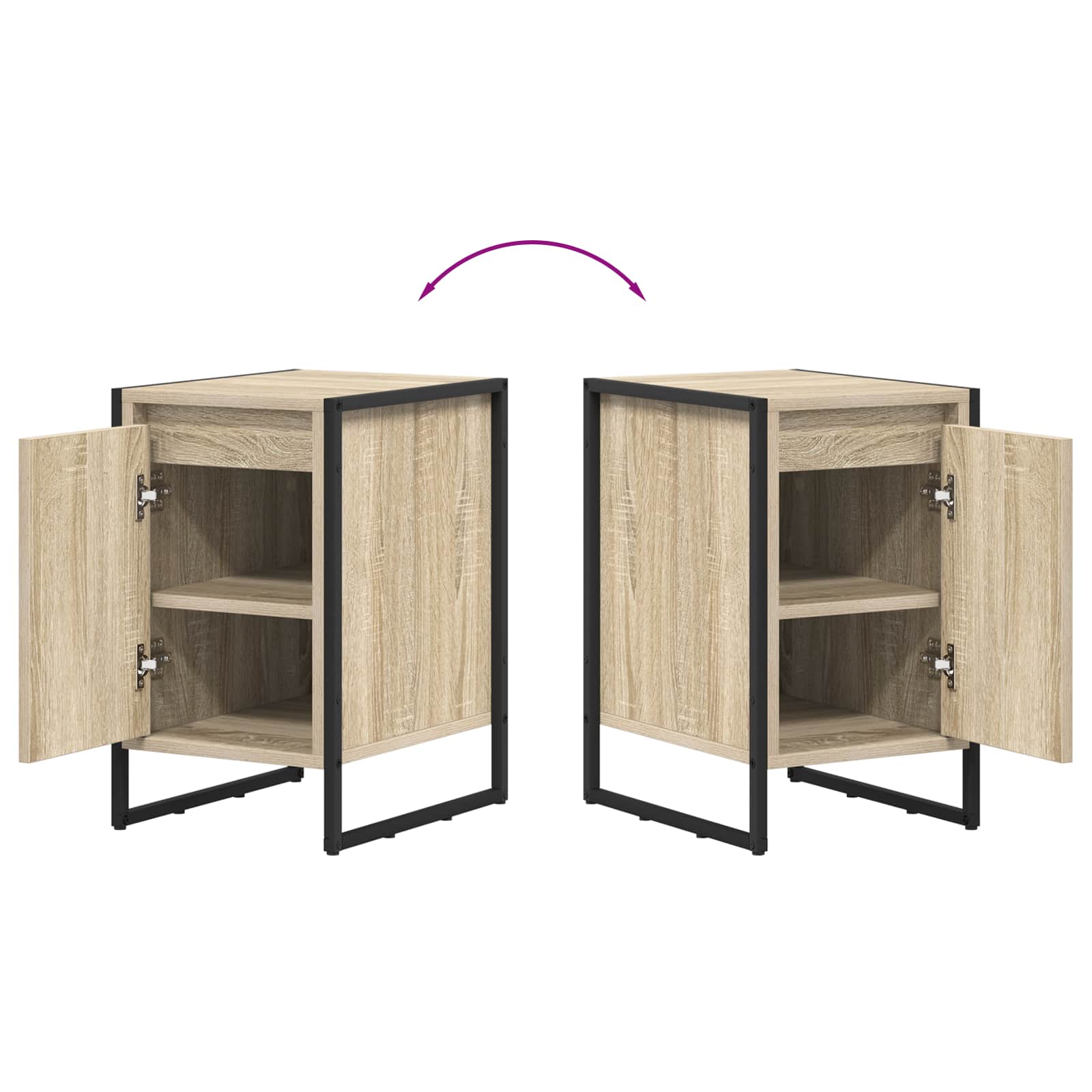 Noptieră Sonoma 39,5 x 30 x 50 cm Lemn compozit GartenMobel Dekor