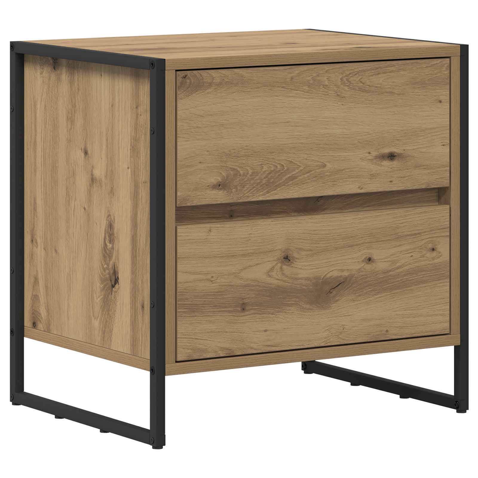 Noptieră Stejar artizanal 50 x 39.5 x 50 cm Lemn compozit GartenMobel Dekor